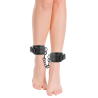 menottes de cheville ajustables cuir noir