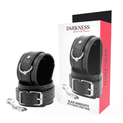 menottes réglables noires avec double ruban de renfort