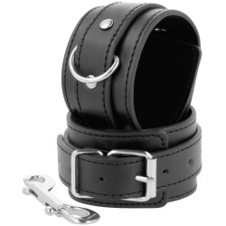 menottes réglables noires avec double ruban de renfort