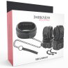 menottes et collier en cuir noir