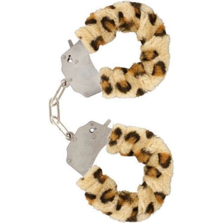 manchettes furry fun bondage léopard