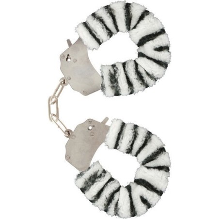 manchettes furry fun bondage zèbre