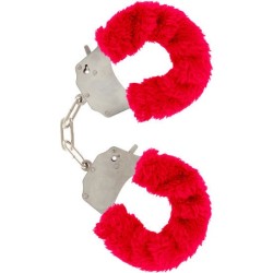 manchettes furry fun bondage rouge