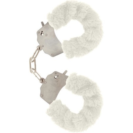 manchettes furry fun bondage blanc