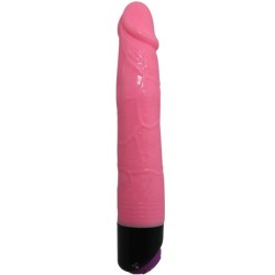 vibrateur réaliste sexe coloré rose 23 cm