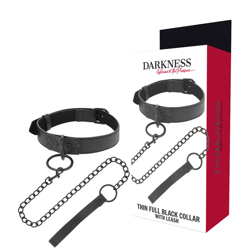 collier noir avec chaîne collier noir avec chaîne