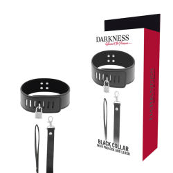 collier bdsm avec serrure noire