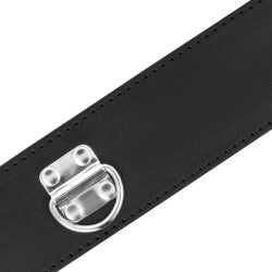collier bdsm avec serrure noire