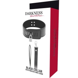 collier bdsm avec serrure noire