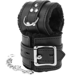 menottes bdsm doublées noires