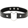 collier cuir vegan femme accessoire coeur