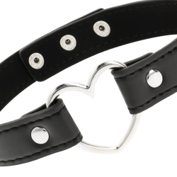 collier cuir vegan femme accessoire coeur