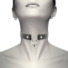collier en cuir vegan avec accessoire coeur avec cl?