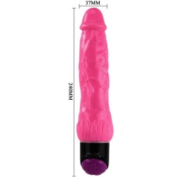 vibrateur réaliste sexe coloré rose 24 cm