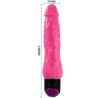 vibrateur réaliste sexe coloré rose 24 cm