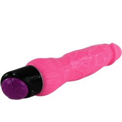 vibrateur réaliste sexe coloré rose 24 cm