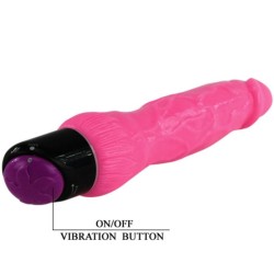 vibrateur réaliste sexe coloré rose 24 cm