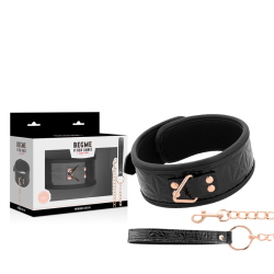 black edition premium collier en cuir vegan