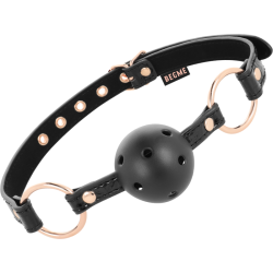 black edition ball gag cuir vegan