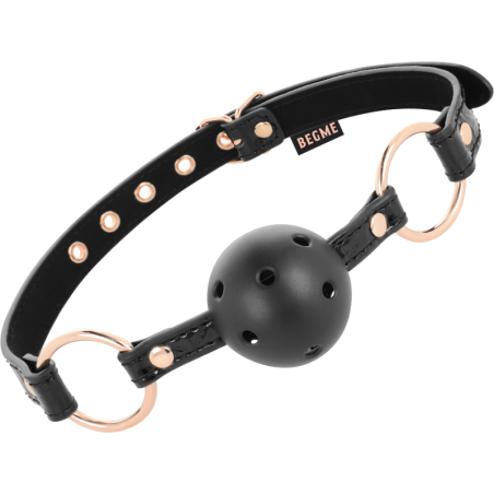 black edition ball gag cuir vegan