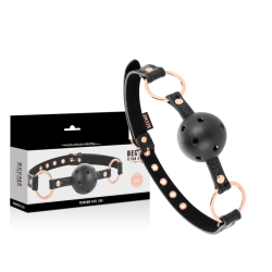 black edition ball gag cuir vegan