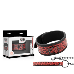 collier en cuir végan premium édition rouge avec doublure en néoprène