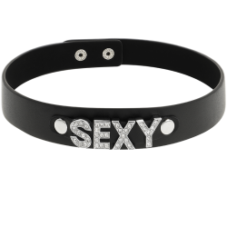 ras de cou sexy en cuir végan