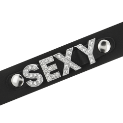 ras de cou sexy en cuir végan