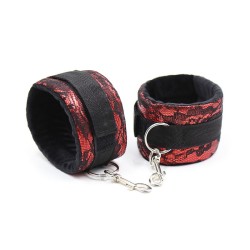 menottes en velours avec ruban en nylon