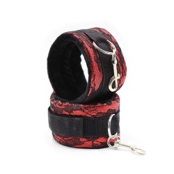 menottes en velours avec ruban en nylon