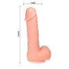 gode réaliste dong vibration et rotation 20 cm