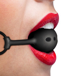 bâillon à boule en silicone respirant