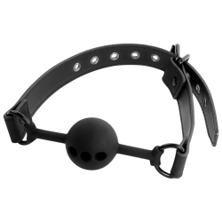 bâillon à boule en silicone respirant