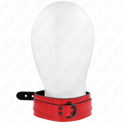 collier ajustable rouge vin 37,5-49,5 cm x 5 cm