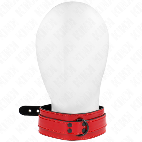 collier ajustable rouge vin 37,5-49,5 cm x 5 cm