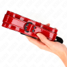 collier ajustable rouge vin 37,5-49,5 cm x 5 cm