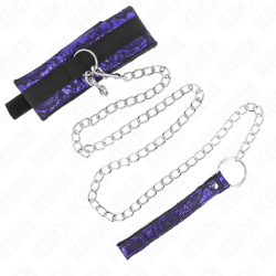 collier court en dentelle de velours avec ceinture 105 cm avec garniture en nylon 44 x 5,5 cm