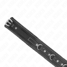 collier en cuir pvc avec ceinture 105 cm rivet strass 41,5 x 4 cm