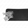 collier avec ceinture 65 cm avec large bracelet noir ajustable 33,5-41 cm x 5 cm
