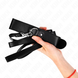 collier avec ceinture 116 cm bracelet noir ajustable 32-50 cm x 8 cm