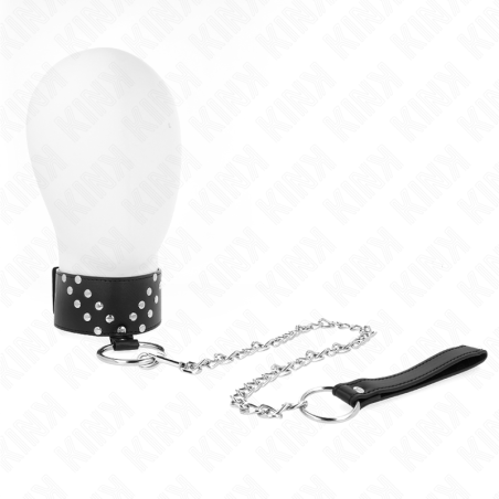 collier avec ceinture 65 cm avec rivet v réglable 36-43 cm x 5 cm