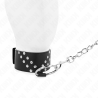 collier avec ceinture 65 cm avec rivet v réglable 36-43 cm x 5 cm