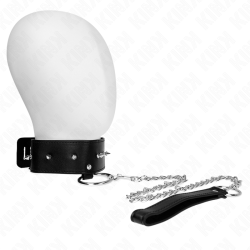 collier 65 cm avec laisse avec clous argentés modèle 2 réglable 36-43 cm x 5 cm