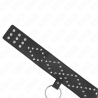 collier 65 cm avec laisse avec clous argentés modèle 3 réglable 36-43 cm x 5 cm