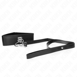 laisse cloutée 116 cm collier avec sangle en cuir 50 x 5 cm