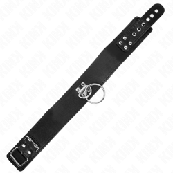 laisse cloutée 116 cm collier avec sangle en cuir 50 x 5 cm