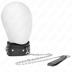 collier avec laisse 65 cm avec restrictions noir 36-42 cm x 5,5 cm