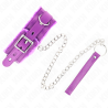 collier avec laisse 65 cm avec restrictions violet 36-42 cm x 5,5 cm
