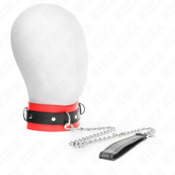 collier avec ceinture 65 cm avec sangle rouge 54 x 4,5 cm