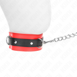 collier avec ceinture 65 cm avec sangle rouge 54 x 4,5 cm